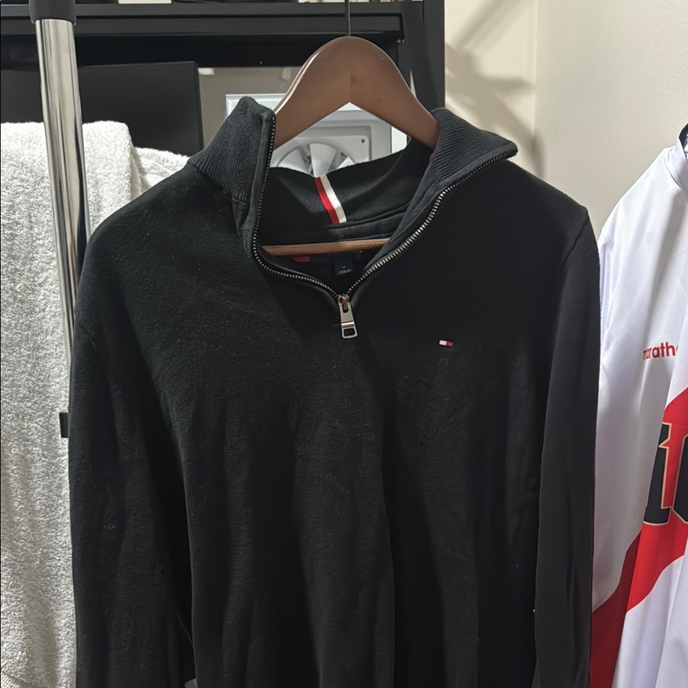 Tommy Hilfiger Black Zip Up Sweater